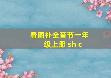 看图补全音节一年级上册 sh c